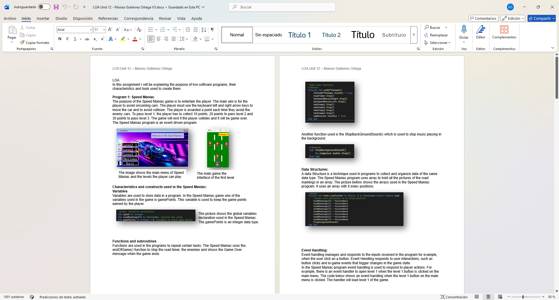 Learning Aim A — Characteristics of software programs