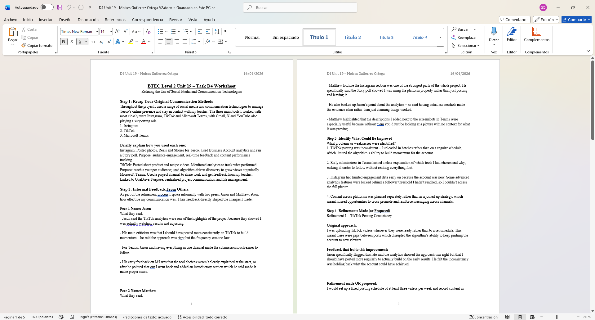 D4 — Application materials analysis