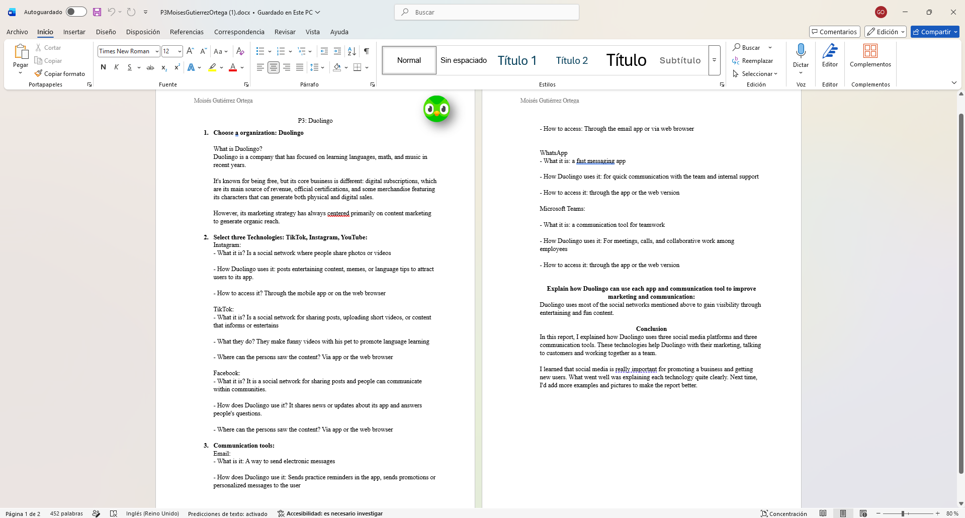 P3 — Application form