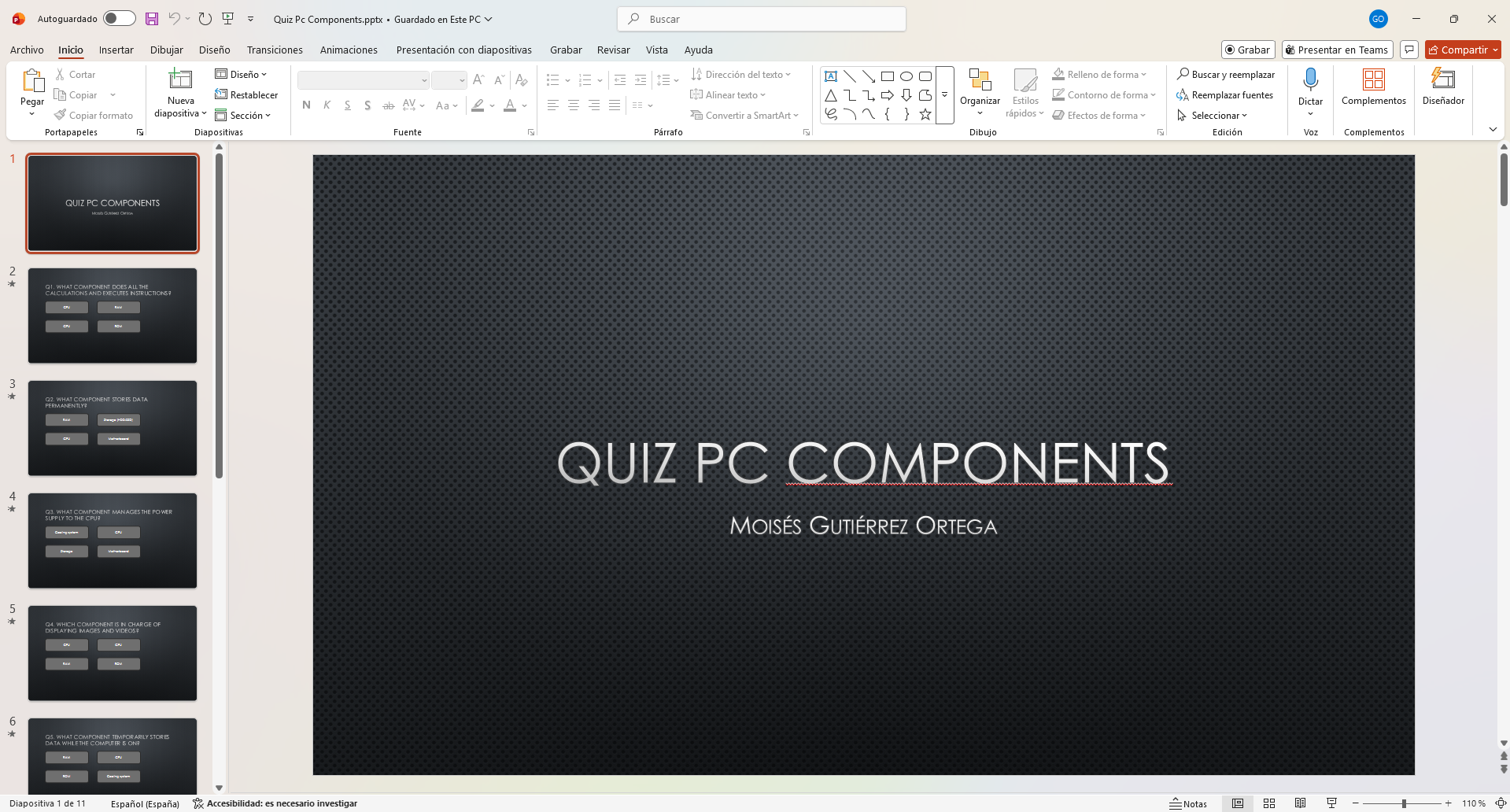 Quiz PC Components